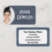 Denim Foto Frame Visitenkarte (Vorne/Hinten)