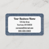 Denim Foto Frame Visitenkarte (Rückseite)