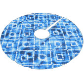Denim Gefärbte Krawatte Texture: Moderne Eleganz. Polyester Weihnachtsbaumdecke (Schrägansicht)
