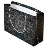 Denim Gems Große Geschenktüte (Rückseite Schrägansicht)