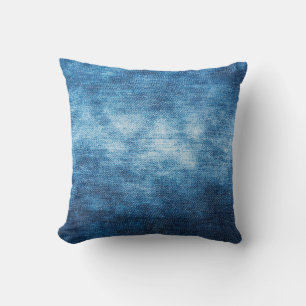 Denim getragen Textur für Hintergrund. Jeans Kissen