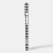 Denim Gingham mit weißem Bow Case-Mate iPhone Hülle (Rückseite / Links)