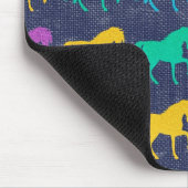 Denim-Glitzer-Pferdeentwurf Mousepad (Ecke)