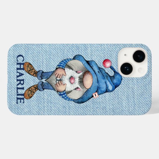 Denim Gnome Boy Case-Mate iPhone Case (Rückseite (Horizontal))