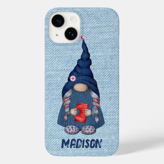 Denim Gnome Girl Case-Mate iPhone Case (Rückseite)