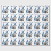 Denim Gnomes Pattern Geschenkpapier (Flach)