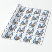 Denim Gnomes Pattern Geschenkpapier (Ungerollt)