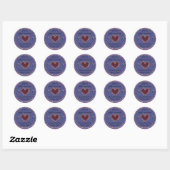 Denim Herzinsuffizienz Runder Aufkleber (Blatt)