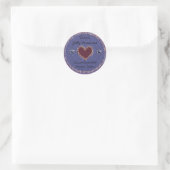 Denim Herzinsuffizienz Runder Aufkleber (Tasche)