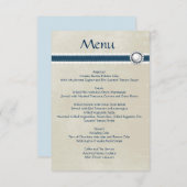 Denim Hochzeitsmenü Einladung (Vorne/Hinten)