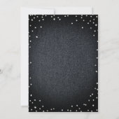 Denim in Paris Glitzer Minimalistisch Rustikale Sü Einladung (Rückseite)