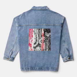 Denim-Jacke – Abstract Land Jeansjacke