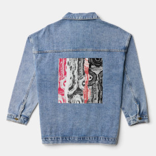 Denim-Jacke – Abstract Land Jeansjacke