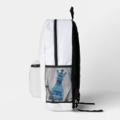 Denim-Jacke Bedruckter Rucksack (Rechts)