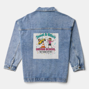 Denim-Jacke lustiger Fahrlehrer Jeansjacke