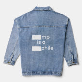 Denim-Jacke mit geschwärzten Stellen Jeansjacke (Rückseite)