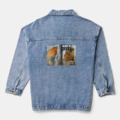 DENIM-JACKE mit "NICHT LEICHT" Jeansjacke (Rückseite)