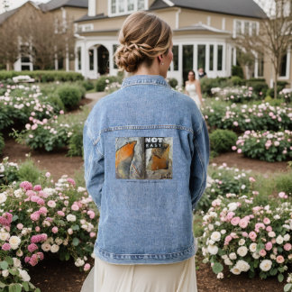 DENIM-JACKE mit "NICHT LEICHT" Jeansjacke