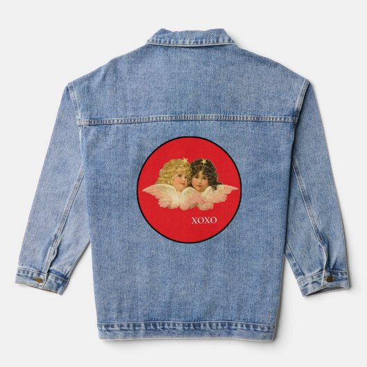 Denim Jacke MIT ZWILLINGSENGELN XXX OOO (Rückseite)