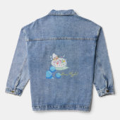 Denim Jacket Blue Ruf mich an, vielleicht Frauen M Jeansjacke (Rückseite)