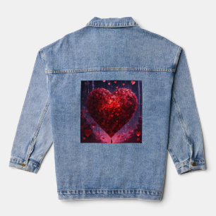 Denim Jacket Display in Herzform Jeansjacke