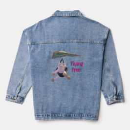 Denim Jacket - fliegendes Schwein Jeansjacke