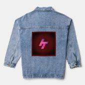Denim Jacket Frauenmode mit einzigartiger Text-Kun Jeansjacke (Rückseite)