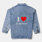 Denim Jacket für Frauen - Mein Herz nach Maß (Ihr Jeansjacke (Rückseite)
