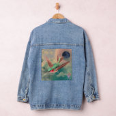 DENIM JACKET HUMMINGBIRD MIT NIGHT SKK BLACK MOON JEANSJACKE (Hangar)
