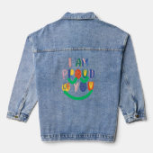 Denim Jacket Ich bin stolz auf Ihren Text Jeansjacke (Rückseite)