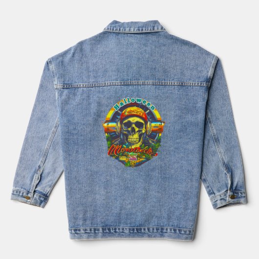 Denim Jacket Jean Jacket Farbiges Design D Jeansjacke (Rückseite)