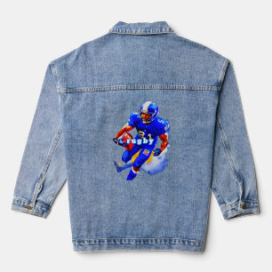 Denim Jacket Jean Jacket Farbiges Design D Jeansjacke