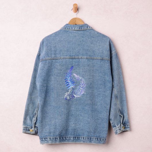 Denim Jacket Jeans Aotearoa NZ Fern Design Jeansjacke (Hangar)