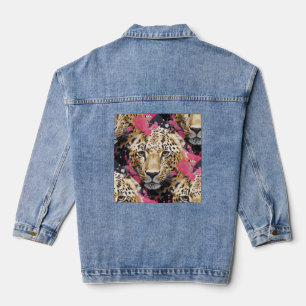 Denim Jacket Leopard Augen! Jeansjacke