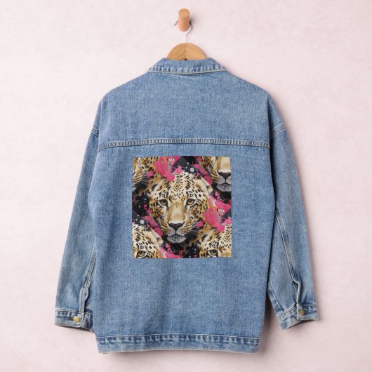 Denim Jacket Leopard Augen! Jeansjacke (Hangar)