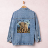 Denim Jacket mit einer tapferen Bergkuh Jeansjacke (Hangar)