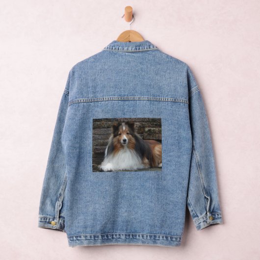 Denim Jacket mit Sheltie-Bild Jeansjacke (Hangar)