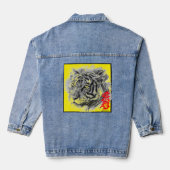 DENIM JACKET TIGER MIT KANJI HOPE GLAUBWÜRDIGE LIE JEANSJACKE (Rückseite)