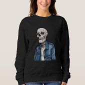 Denim Jacket Vintag Skull Sweatshirt (Vorderseite)