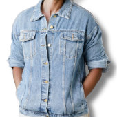 Denim Jean Jacket Schwangerschaft Wir haben Twins Jeansjacke