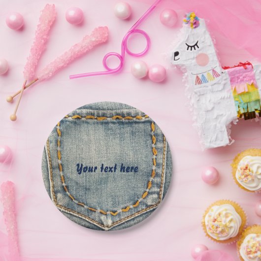 Denim Jean Stitched Pocket Custom Party Teller (Party)