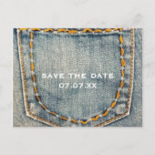 Denim Jean Stitched Pocket Custom Postcard Ankündigungspostkarte (Vorderseite)