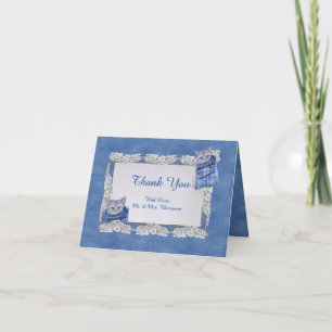 Denim Jean-Taschen, Kätzchen und Spitzen Dankeskarte