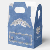 Denim Jean-Taschen, Kätzchen und Spitzen Geschenkschachtel (Geöffnet)