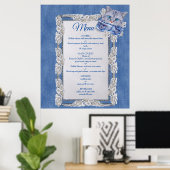 Denim Jean-Taschen, Kätzchen und Spitzen Poster (Heimbüro)