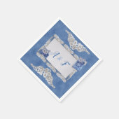 Denim Jean-Taschen, Kätzchen und Spitzen Serviette (Ecke)