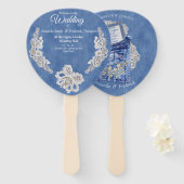 Denim Jean Taschen und Spitzen Fächer (Vorne und Hinten)