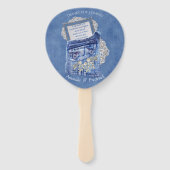 Denim Jean Taschen und Spitzen Fächer (Rückseite)