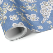 Denim Jean Taschen und Spitzen Geschenkpapier (Rolleneckpunkt)