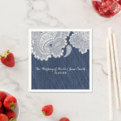 Denim Jean & White Lace Elegant Bridal Wedding Serviette (Beispiel)